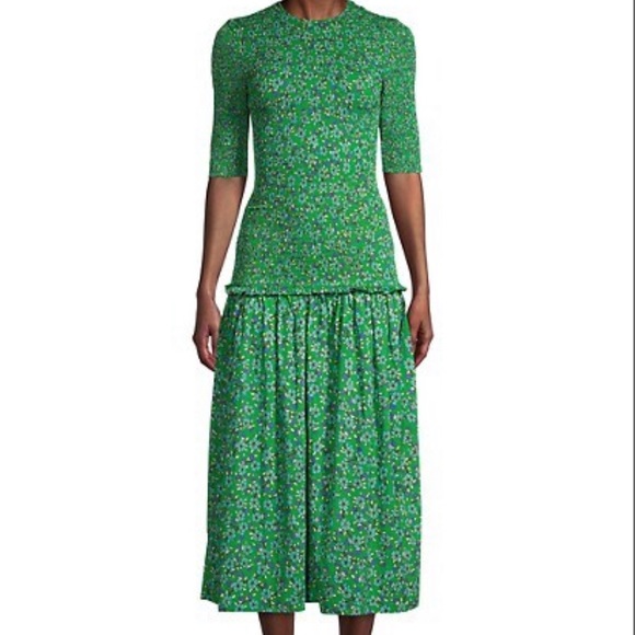 New RHODE Zola Flower green dress - Picture 2 of 3